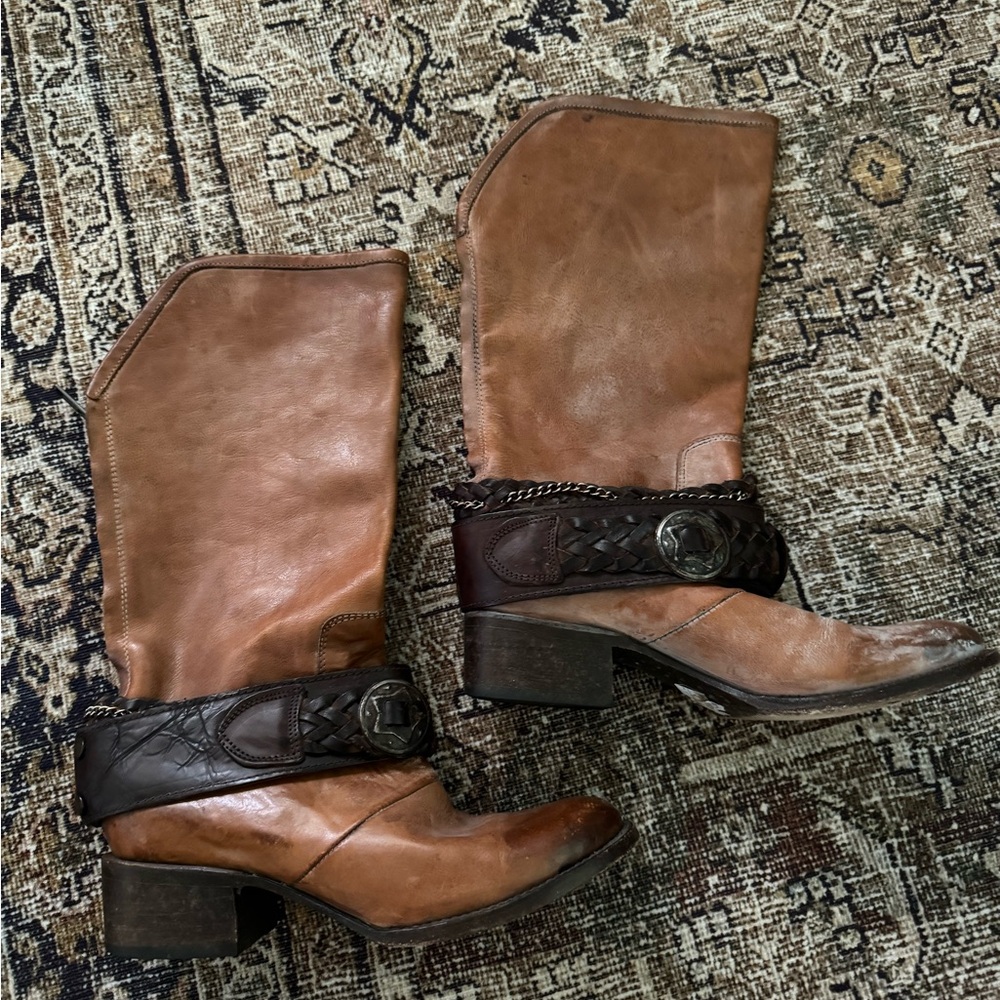Freebird breck brown leather boots size 7